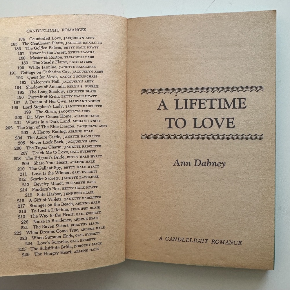 Vintage Romance Novel ‘A Lifetime to Love’ By Ann Dabney Paperback Book - Picture 6 of 8